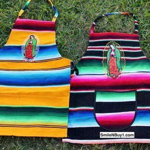 Mexican Sarape Virgen de Guadalupe 1 Apron 1 apron